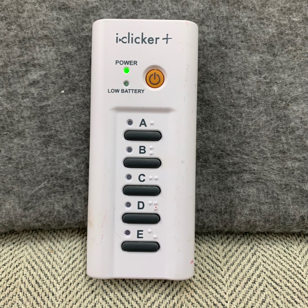 iClicker+ Student Remote Model RLR15 White Classroom Response System Clicker
